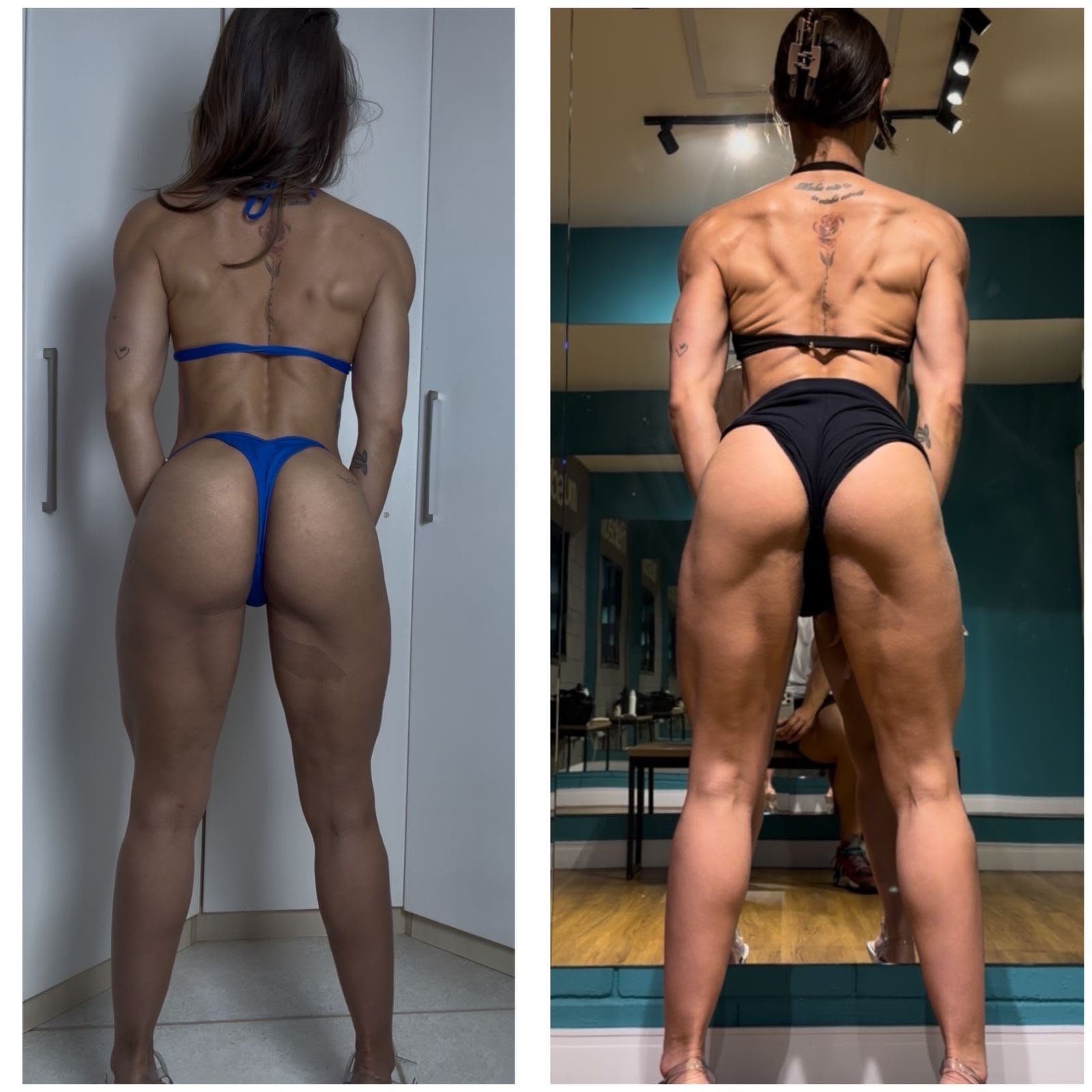 Evolução de aluna em treino de costas